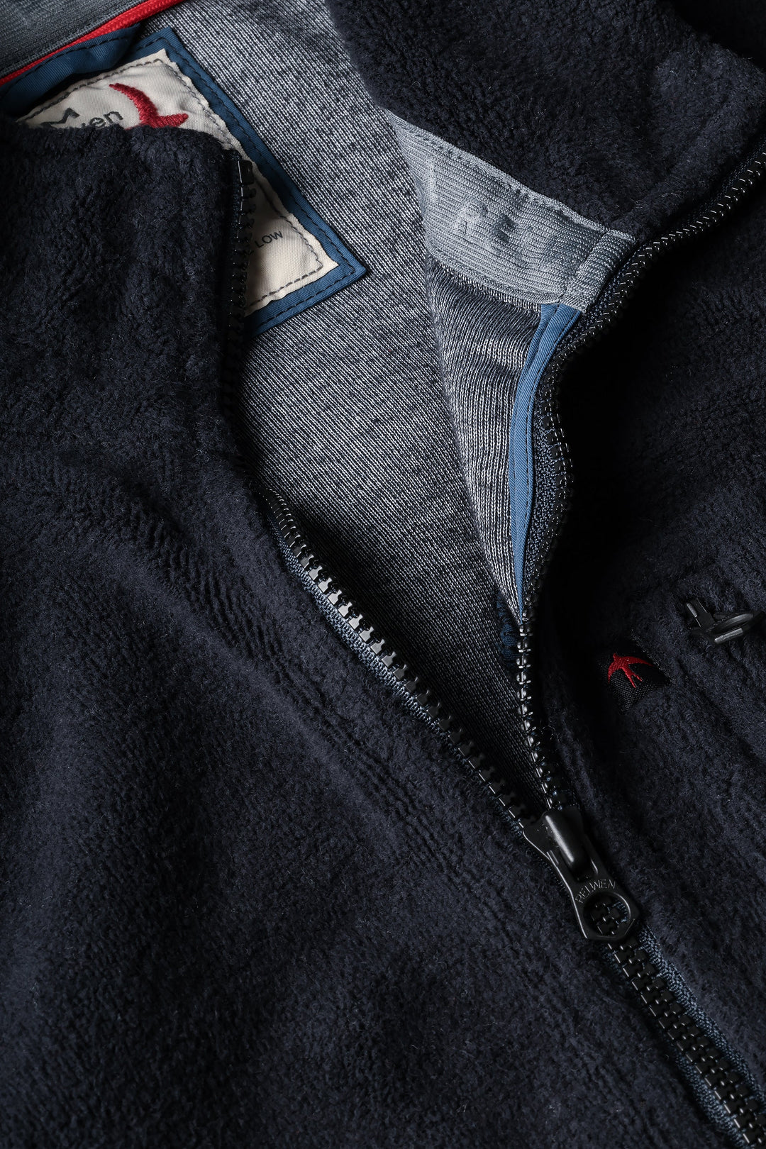 Relwen Sheared Fleece Half-Zip In Dark Navy