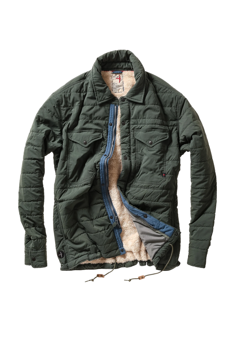 Relwen Quilted Superfleece Jacket Dark Forest