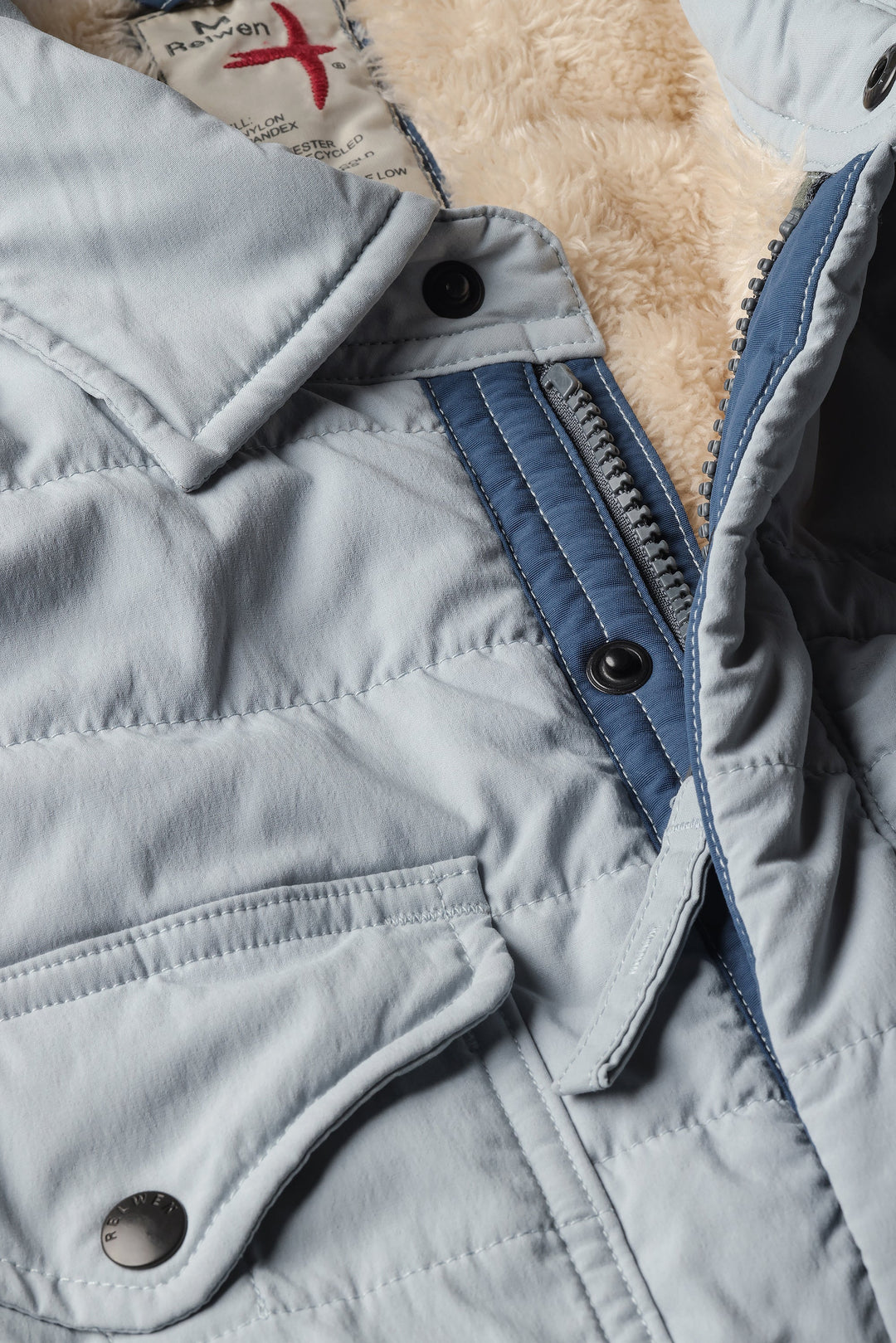 Relwen Quilted Superfleece Jacket Ghost Grey