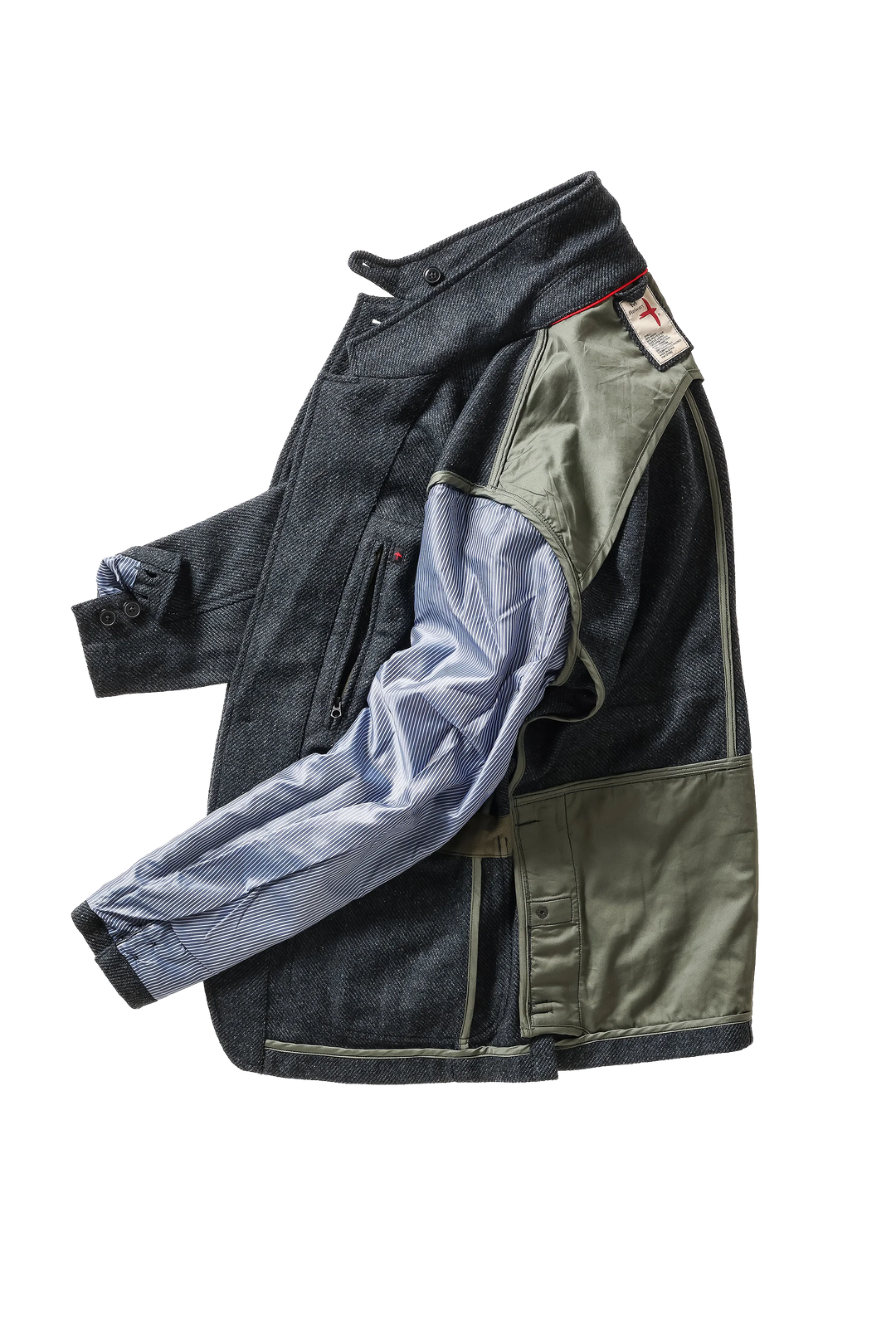 Relwen Heritage Trap Blazer Blue/Black Twill