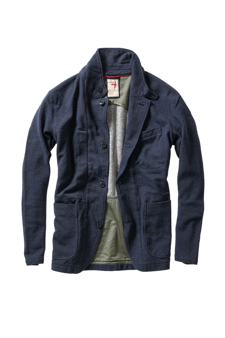 Relwen Pique Trap Blazer Navy