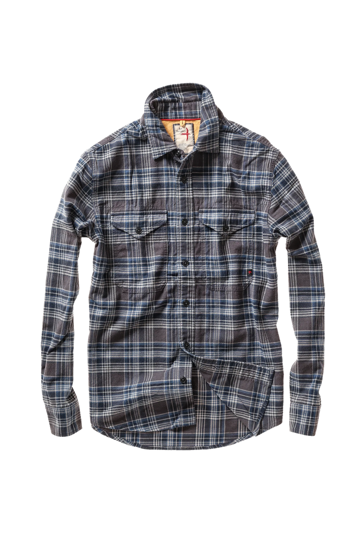 Relwen Utility Workshirt Charcoal/Navy Plaid