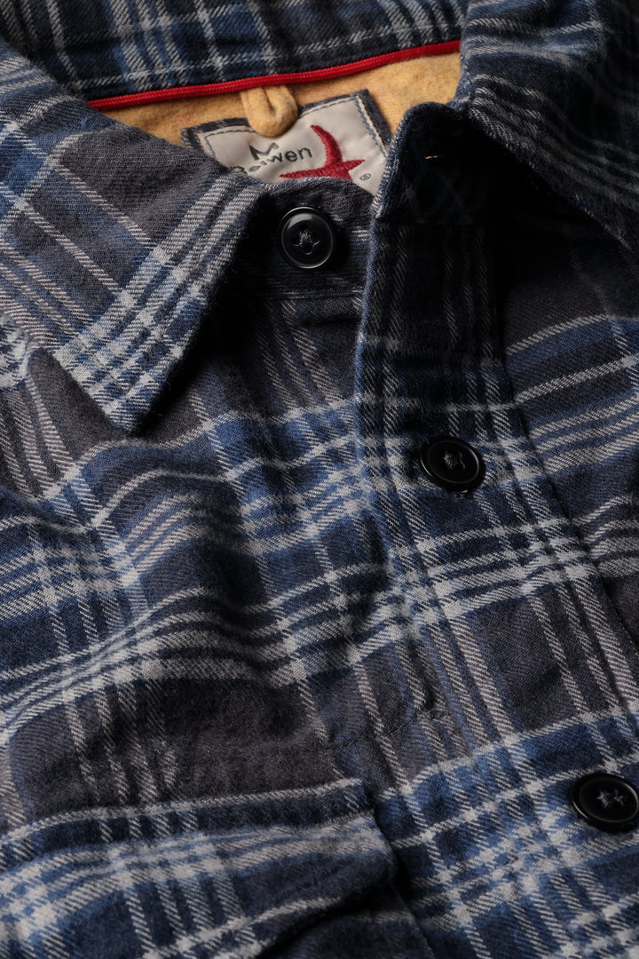 Relwen Utility Workshirt Charcoal/Navy Plaid