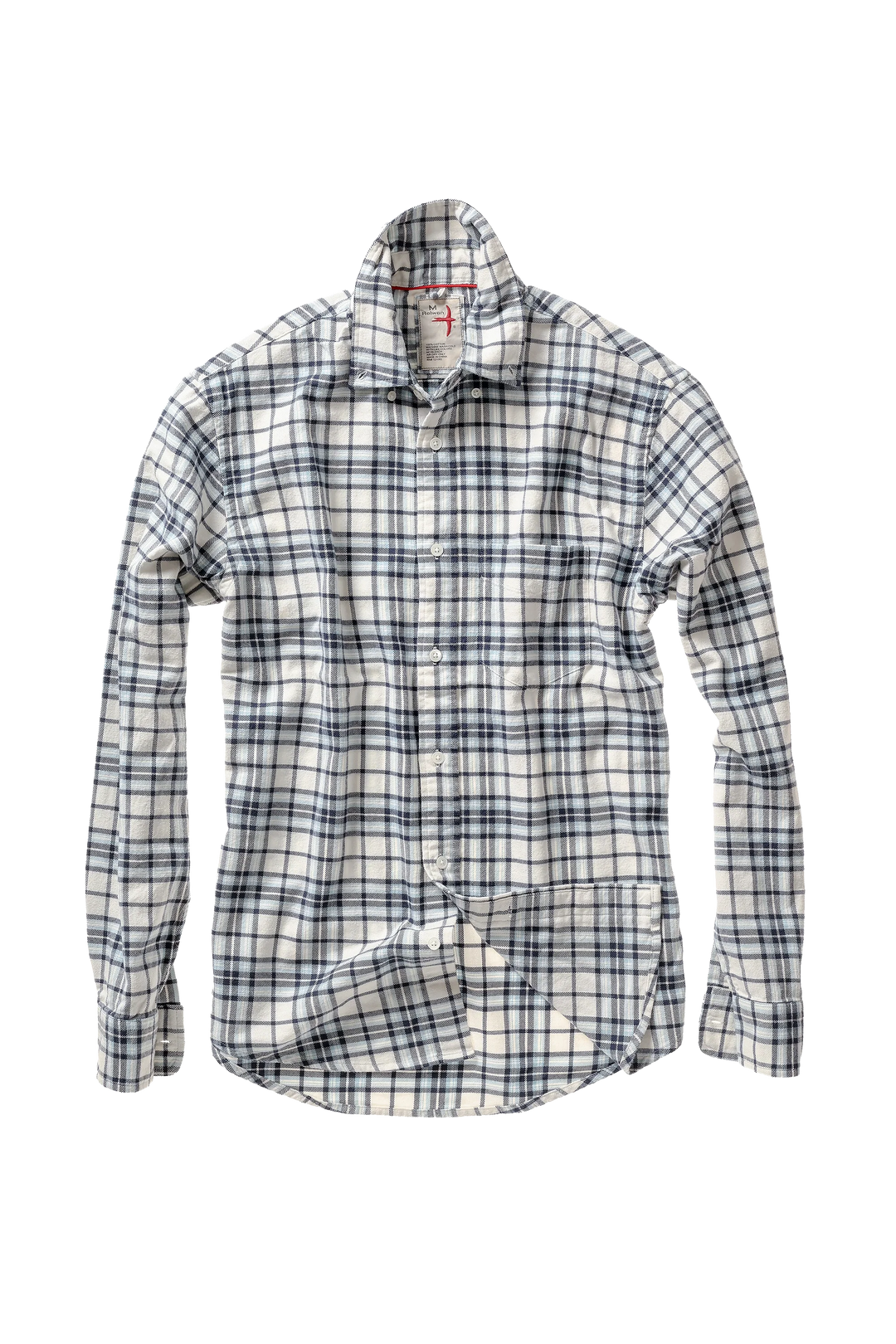 Relwen Flyweight Flannel White Blue Plaid