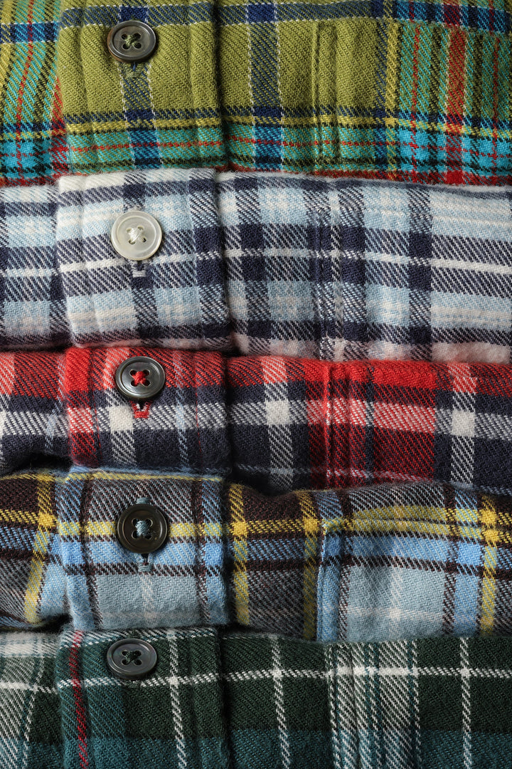 Relwen Flyweight Flannel White Blue Plaid