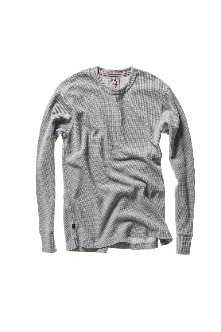 Relwen Bi-Waffle Crew Pale Grey Heather