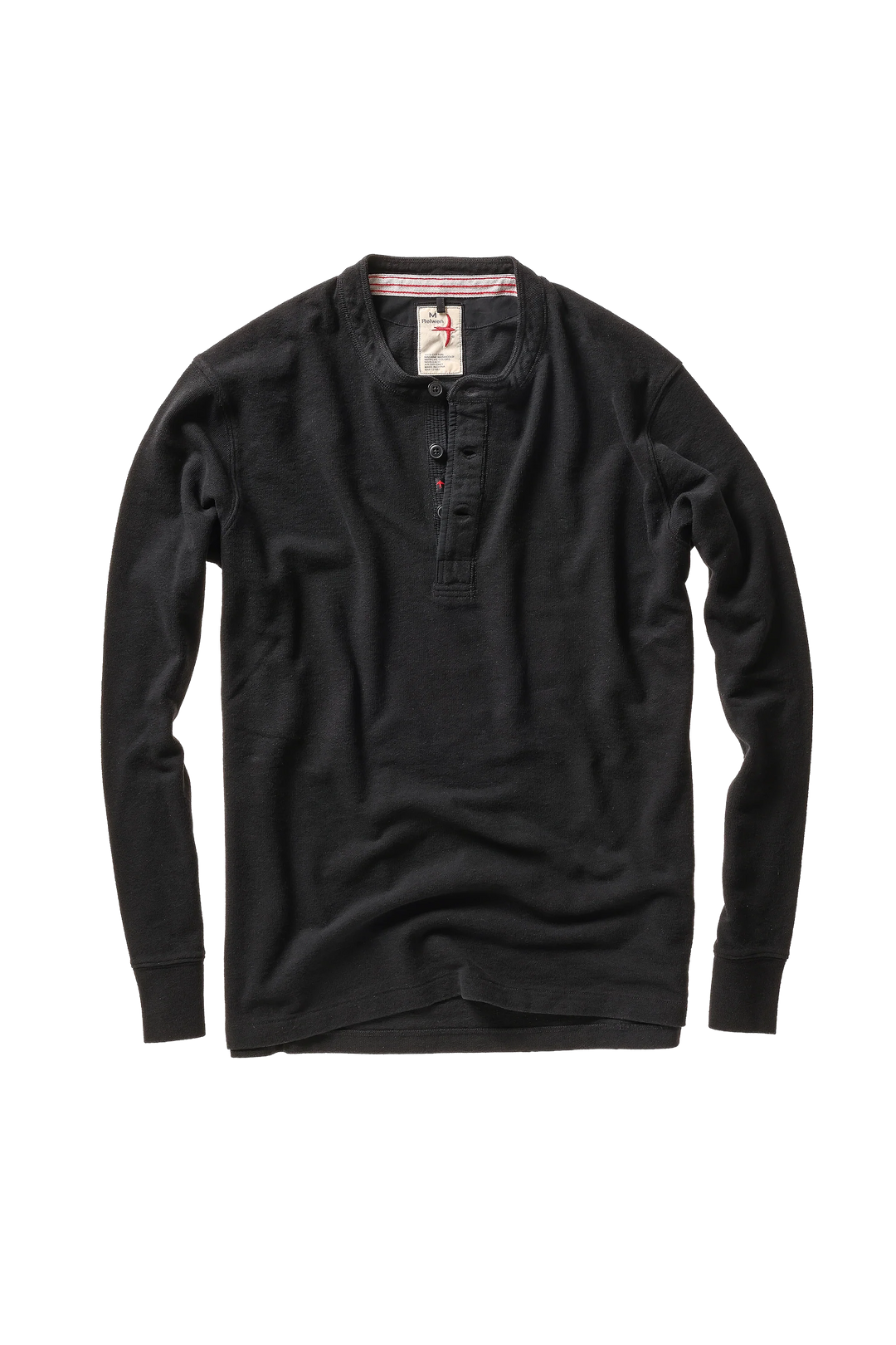 Relwen Slub Jersey Henley Black