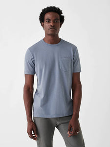 Faherty Men's Sunwashed Pocket Tee in Typhoon Blue