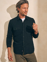 Load image into Gallery viewer, Faherty Men&#39;s Legend Sweater Shirt in Heathered Black Twill
