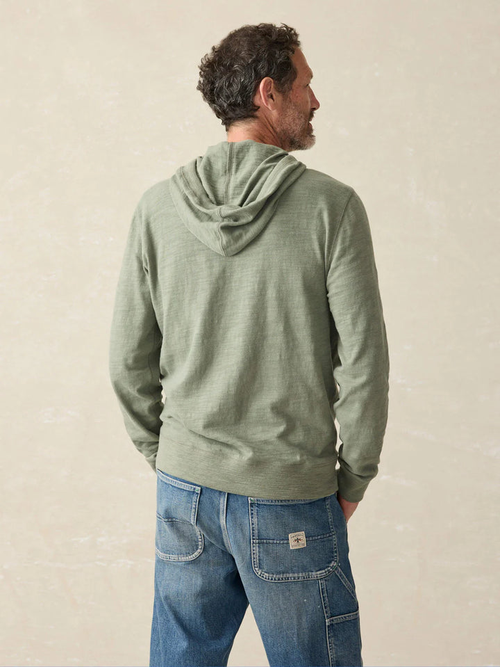 Faherty Sunwashed Slub Hoodie In Clover Creek