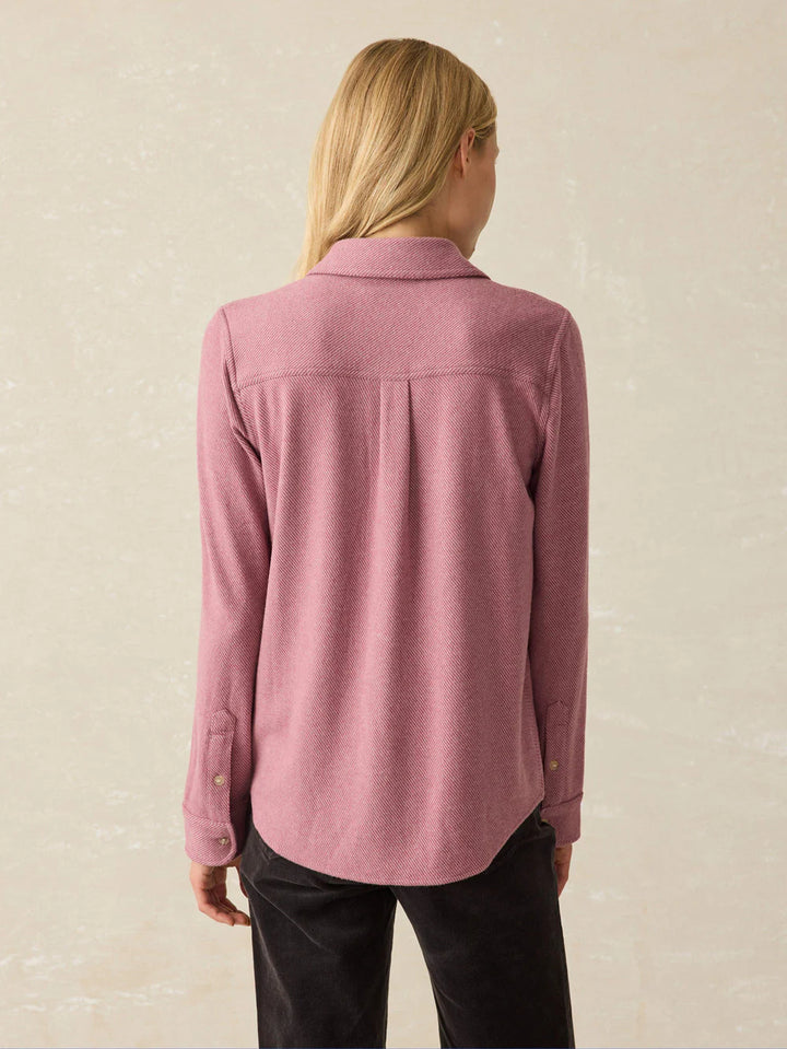 Faherty Legend Sweater In Rose Twill
