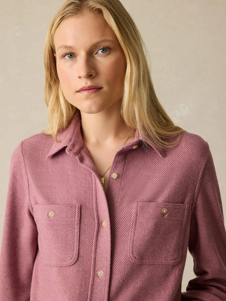 Faherty Legend Sweater In Rose Twill