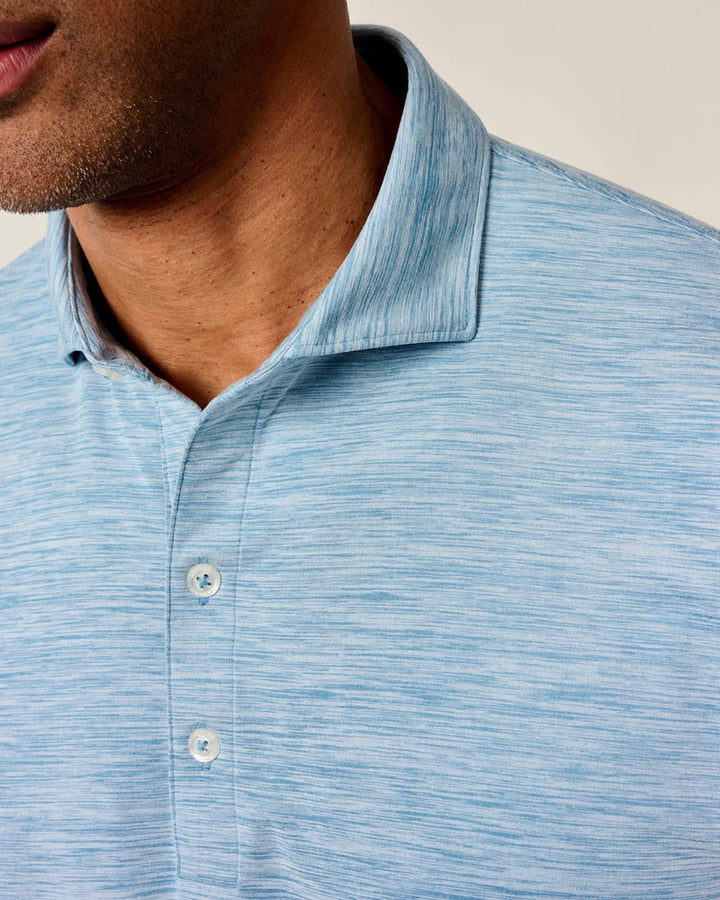 Johnnie-O Polo Huronn Solid In Tide