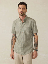 Load image into Gallery viewer, Faherty SS Breeze Shirt in Sundried Sage Emblem
