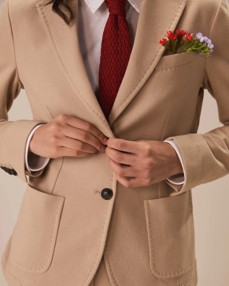 CIRCOLO 1901 Slim-Fit Jacket Light Fleece in Cordwood