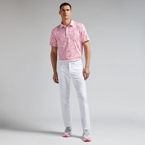 G/FORE Mapped Camo Tech Jersey Polo in Blush