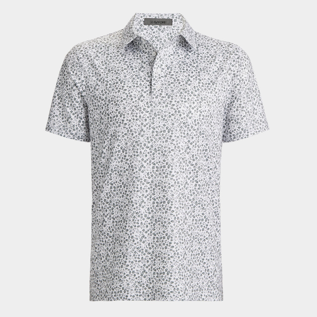 G/FORE Garden Tech Jersey Polo in Snow