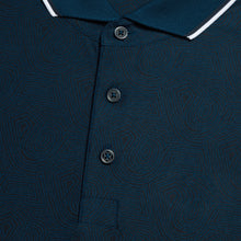 Load image into Gallery viewer, G/FORE Fingerprint Tech Pique Polo in Deep Sea
