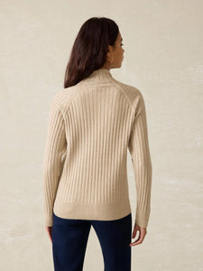 Faherty Jackson Mockneck in Oat Heather