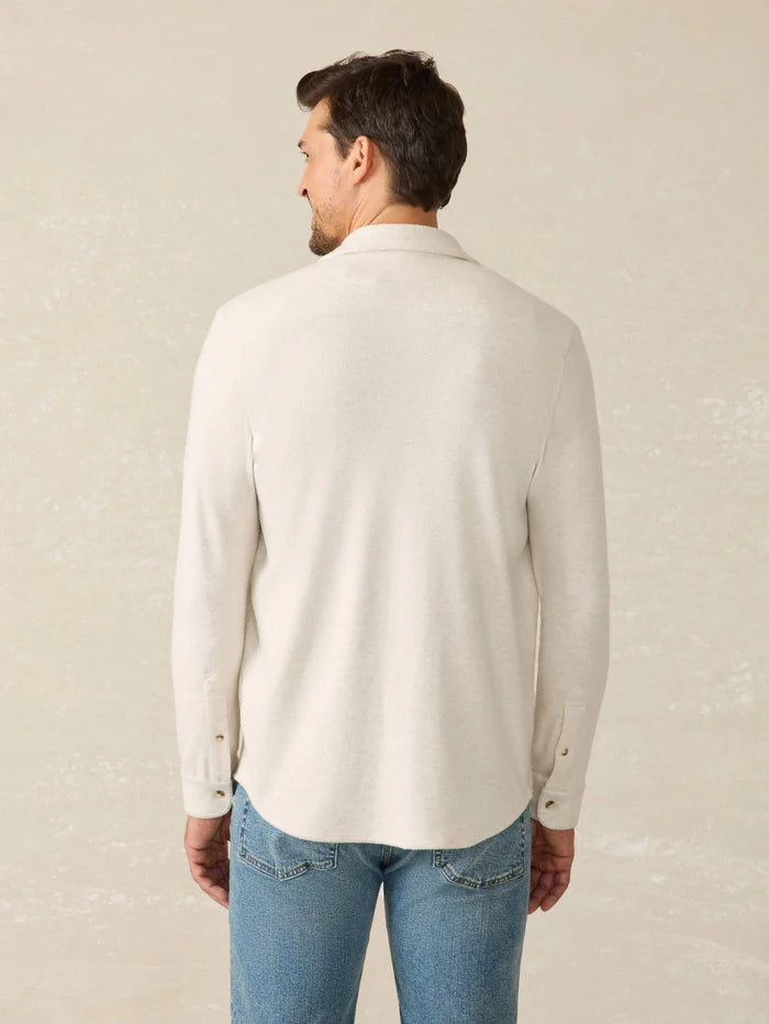 Faherty Mens Legend Sweater Shirt In Off White