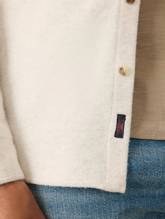 Faherty Mens Legend Sweater Shirt In Off White