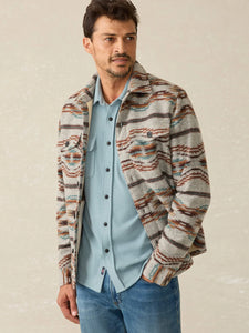 Faherty Men's Legend Sweater Shirt in Ocean Glass Twill