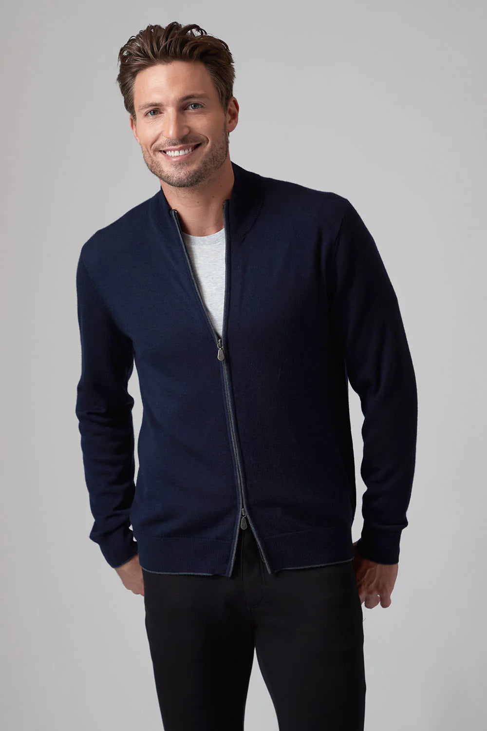 Raffi Matteo L/S Full Zip In Navy