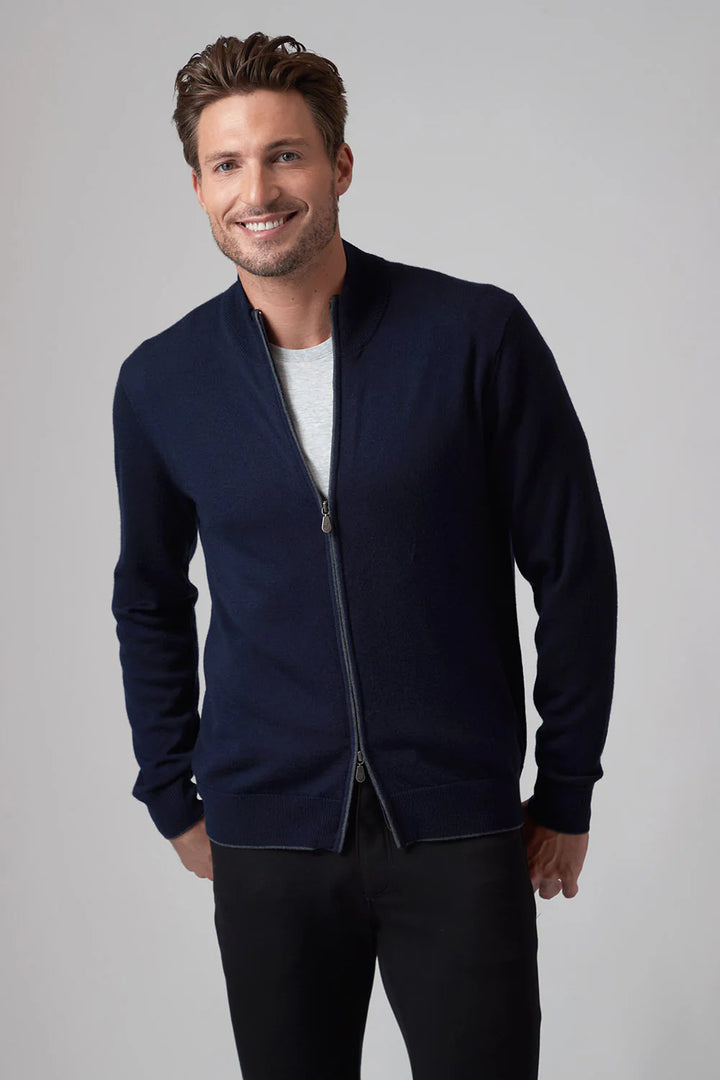 Raffi Matteo L/S Full Zip In Navy