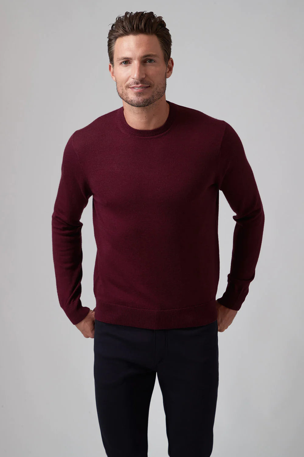 Raffi Alfie Crew In Merlot