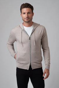 Raffi Full-Zip Hoodie in Oat