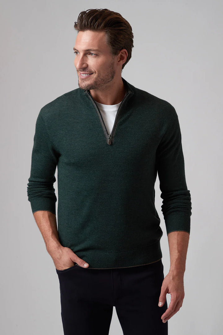 Raffi L/S Zip Mock In Forest