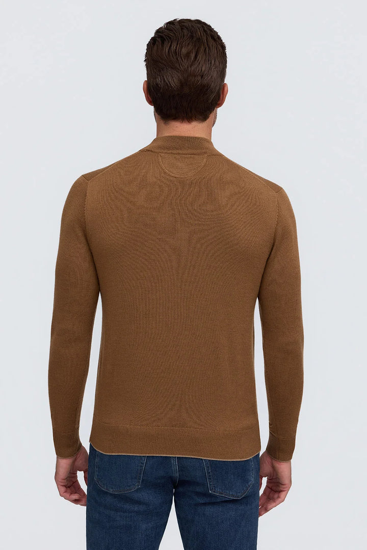 Raffi Merino Mock Neck Latte
