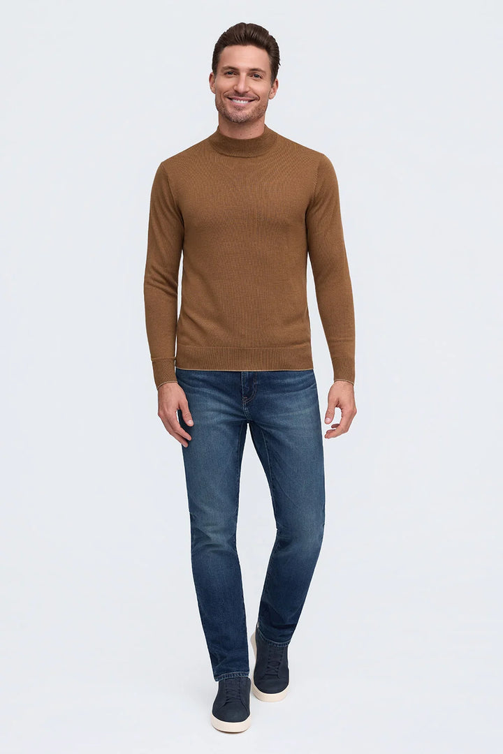 Raffi Merino Mock Neck Latte