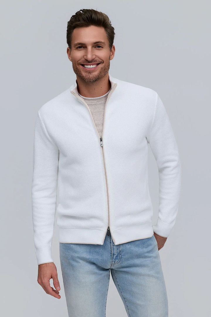 Raffi Josiah Full Zip Jacket In White