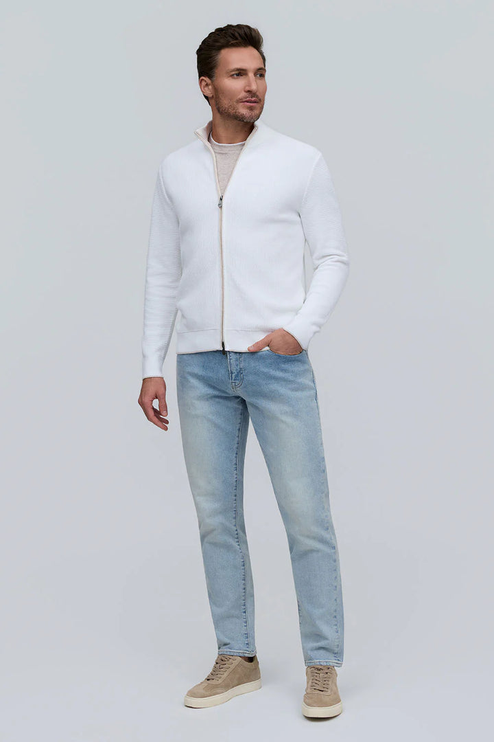 Raffi Josiah Full Zip Jacket In White