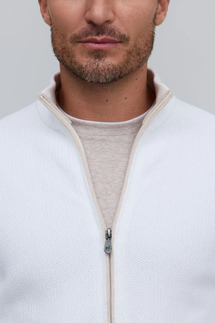 Raffi Josiah Full Zip Jacket In White