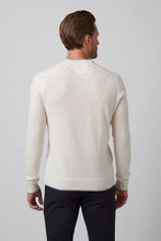 Load image into Gallery viewer, Raffi Cashmere Tipped V-Neck in Ivory
