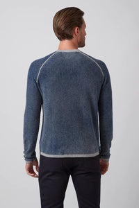 Raffi Reversible Cashmere Crew Blue