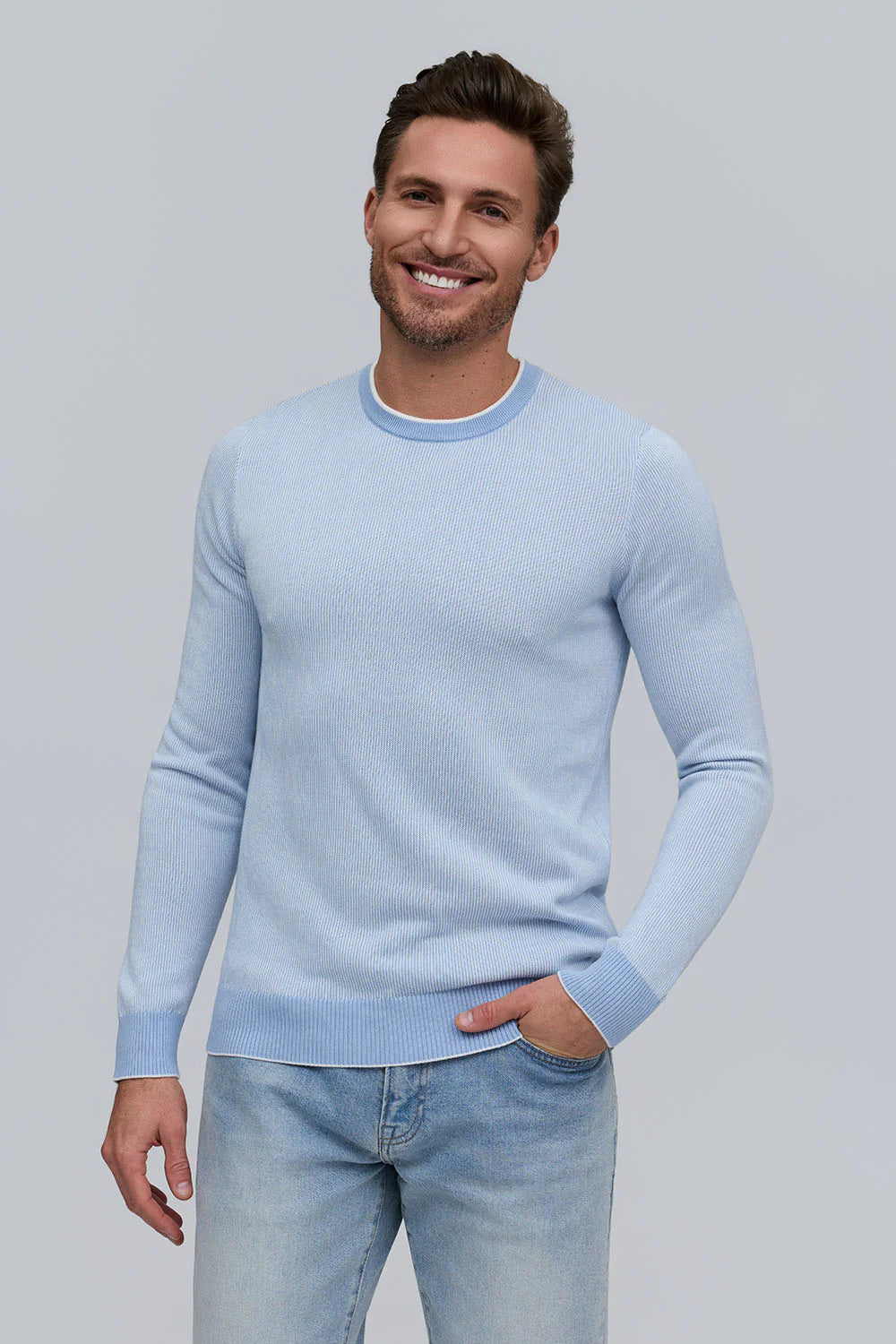 Raffi Zen Stripe Crew In Sky