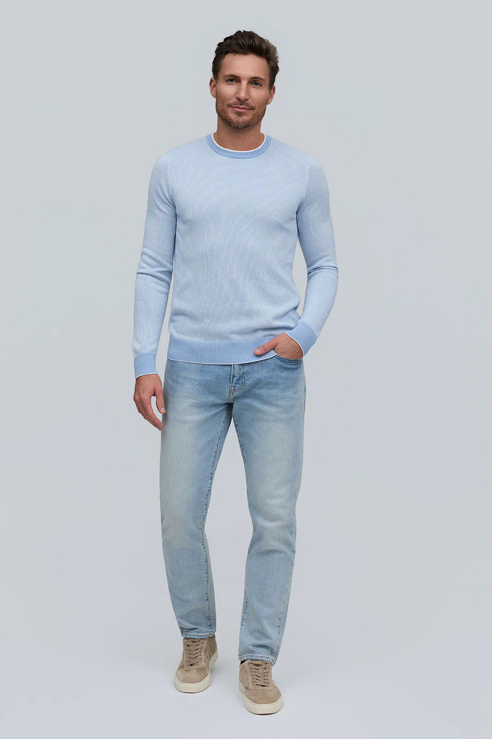 Raffi Zen Stripe Crew In Sky