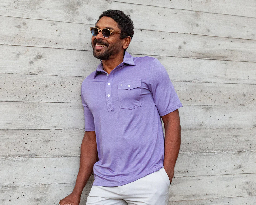 Criquet Heather Performance Sports Players Shirt Lavender