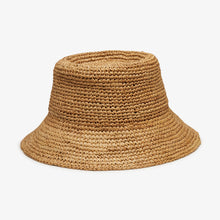 Load image into Gallery viewer, Wyeth Tali Raffia Bucket In Camel
