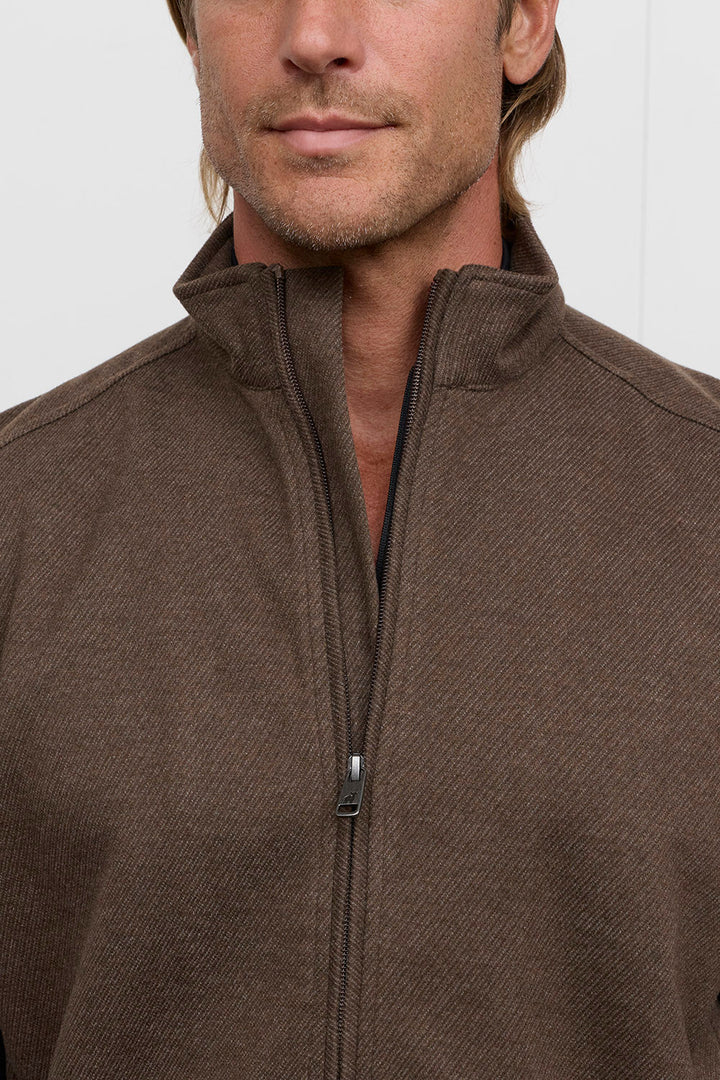 Raffi Oxford Zip Vest in Acorn