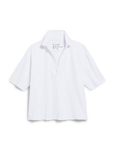 F&E Patty Popover SS Henley in White