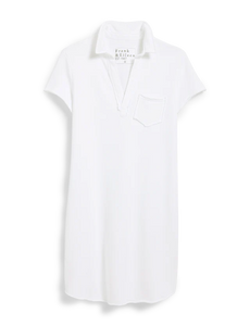 Lauren Polo Dress in White Triple Fleece