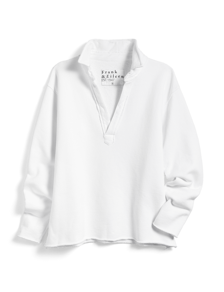 Frank &amp; Eileen Triple Fleece Popover Henley In White