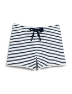 Pearl Favorite Sweatshorts in Navy French Stripe