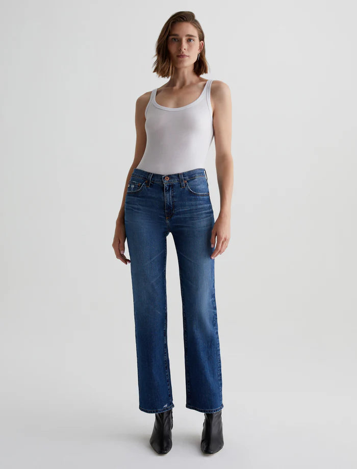 Ag Brinley Mid-Rise Straight Jean In 15 Years Prague