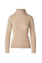 Load image into Gallery viewer, Kinross Cashmere Chunky Trim T-Neck In Camel
