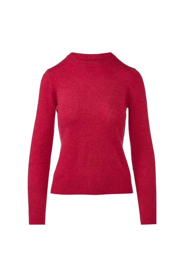 KINROSS knit Modern Crew in Cranberry